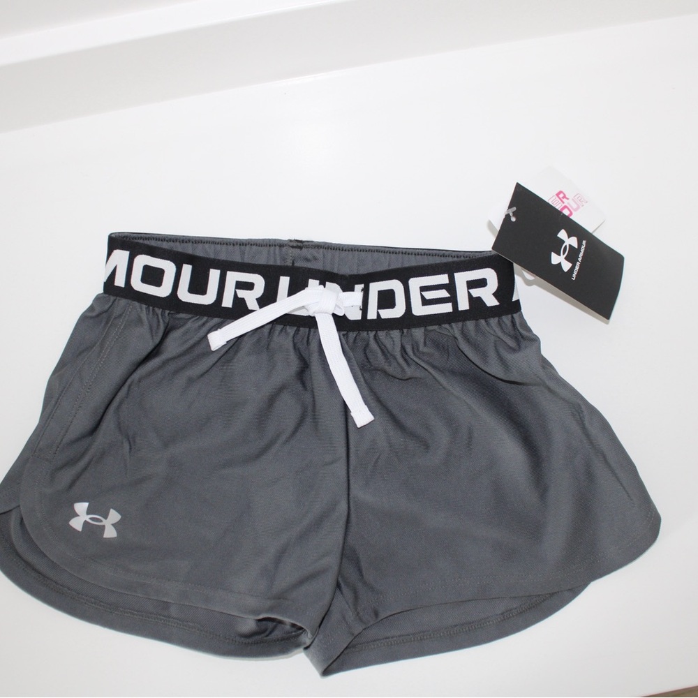 Under Armour Girls Athletic Gray Shorts